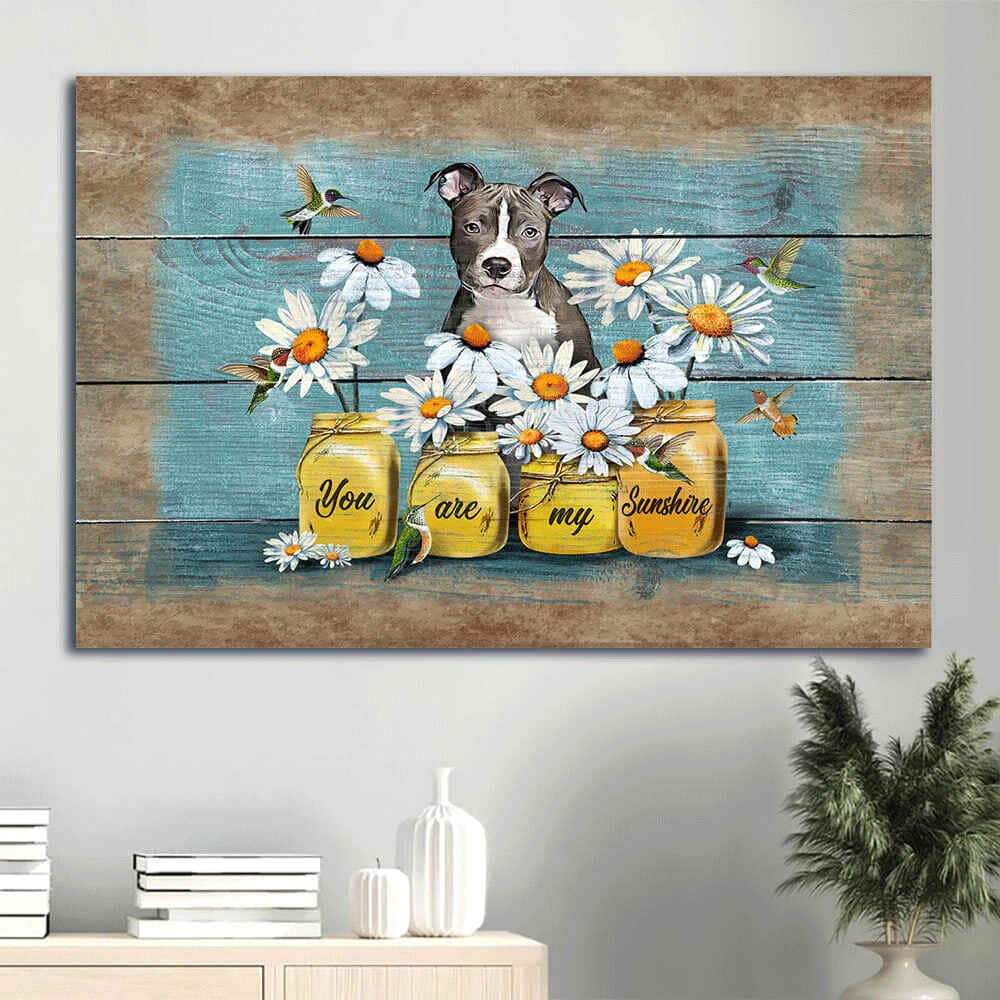 Christian Pit Bull You Are My Sunshine Canvas Wall Art