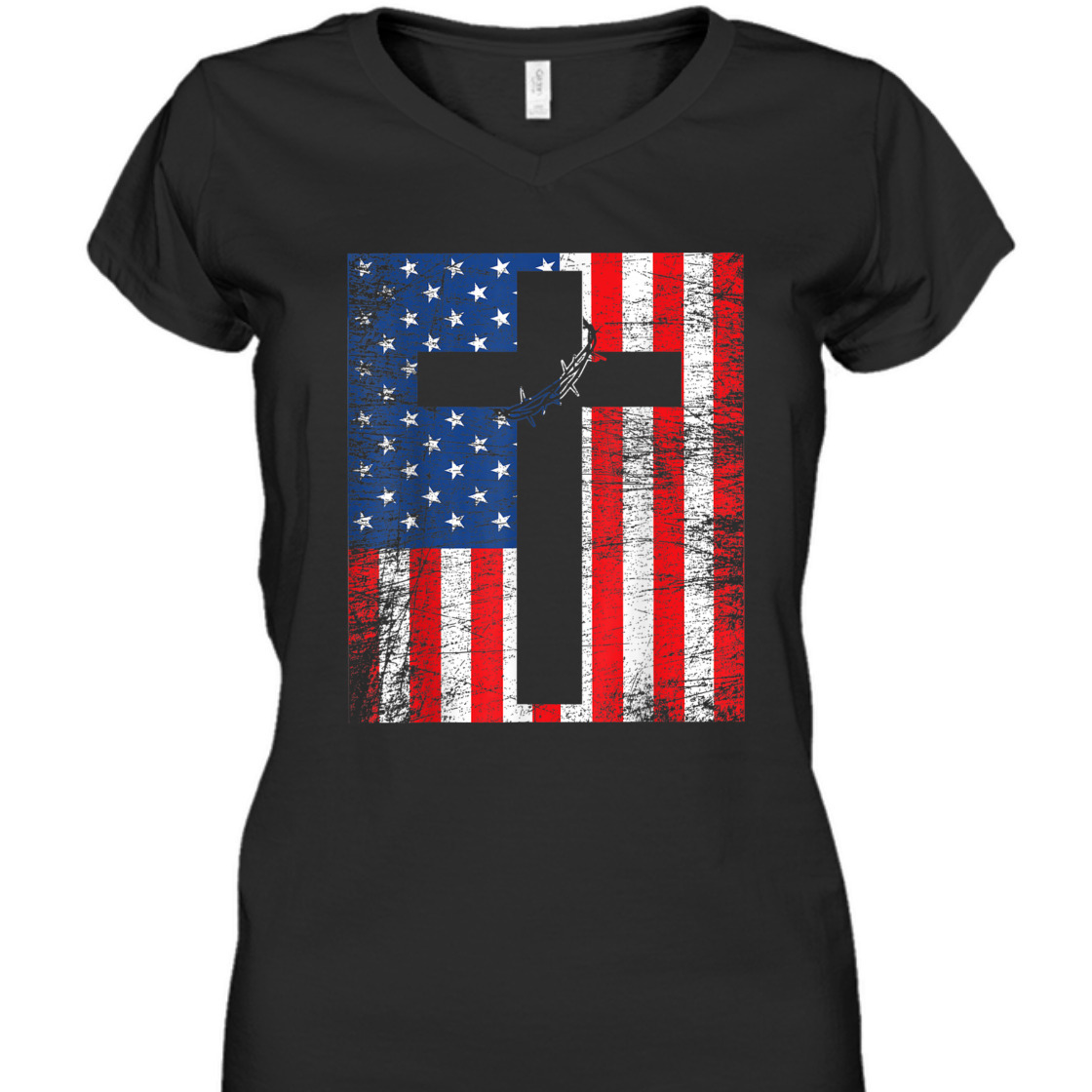 4th Of July Independence Day T-Shirt American Flag With Cross Jesus Stripes Patriotic Christian 4th Of July Independence Day T-Shirt American Flag With Cross Jesus Stripes Patriotic Christian