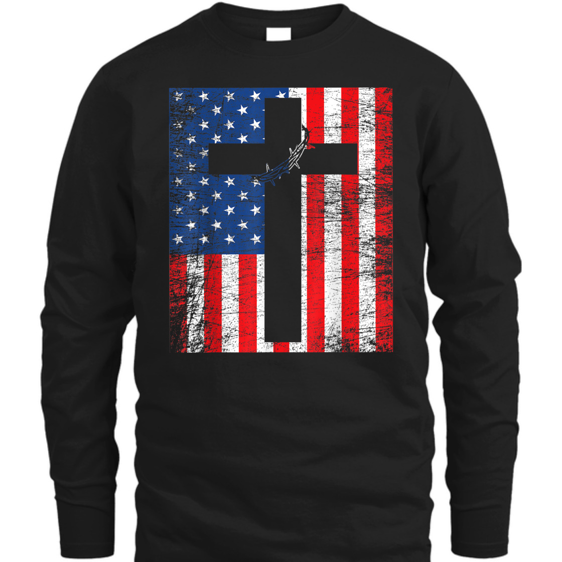 4th Of July Independence Day T-Shirt American Flag With Cross Jesus Stripes Patriotic Christian 4th Of July Independence Day T-Shirt American Flag With Cross Jesus Stripes Patriotic Christian