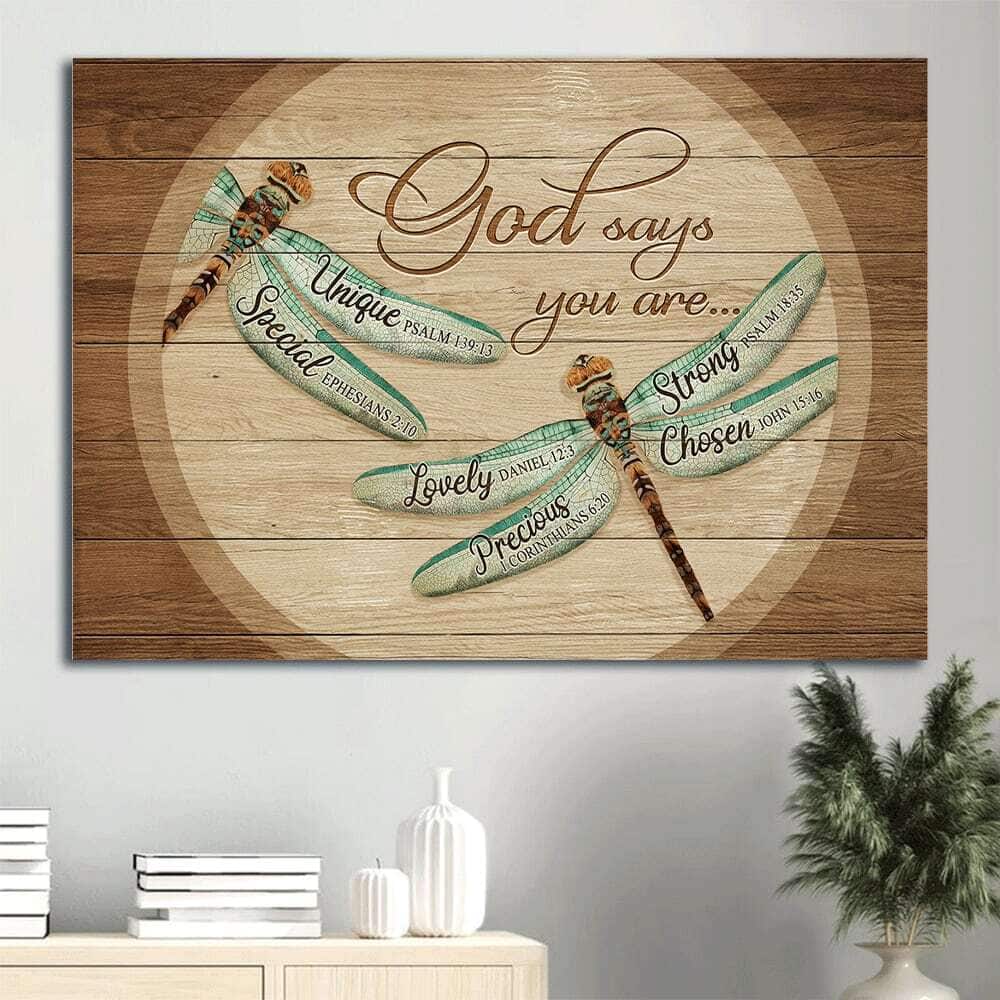 Christian God Says You Are Canvas Wall Art Dragonfly Christian God Says You Are Canvas Wall Art Dragonfly
