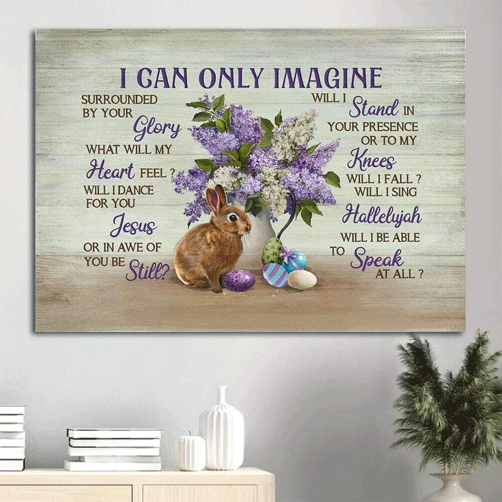 Flower Rabbit Easter Eggs I Can Only Imagine Canvas Wall Art