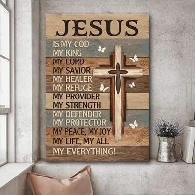 Christian Jesus Is My God My King My Lord Canvas Print