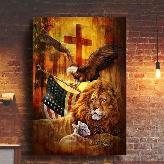 Christian Jesus God Blesses Our America Canvas Print Christian Jesus God Blesses Our America Canvas Print