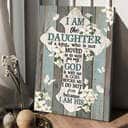 Christian Canvas Print Jesus Cross White Tulip I Am The Daughter Of A King Christian Canvas Print Jesus Cross White Tulip I Am The Daughter Of A King