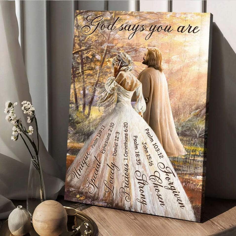 Christian Jesus God Says You Are Canvas Print Christian Jesus God Says You Are Canvas Print