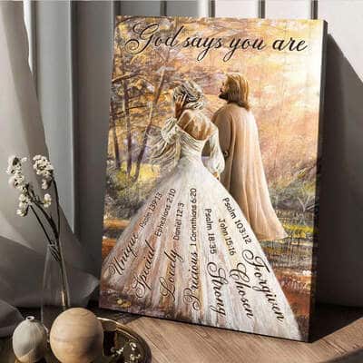 Christian Jesus God Says You Are Canvas Print