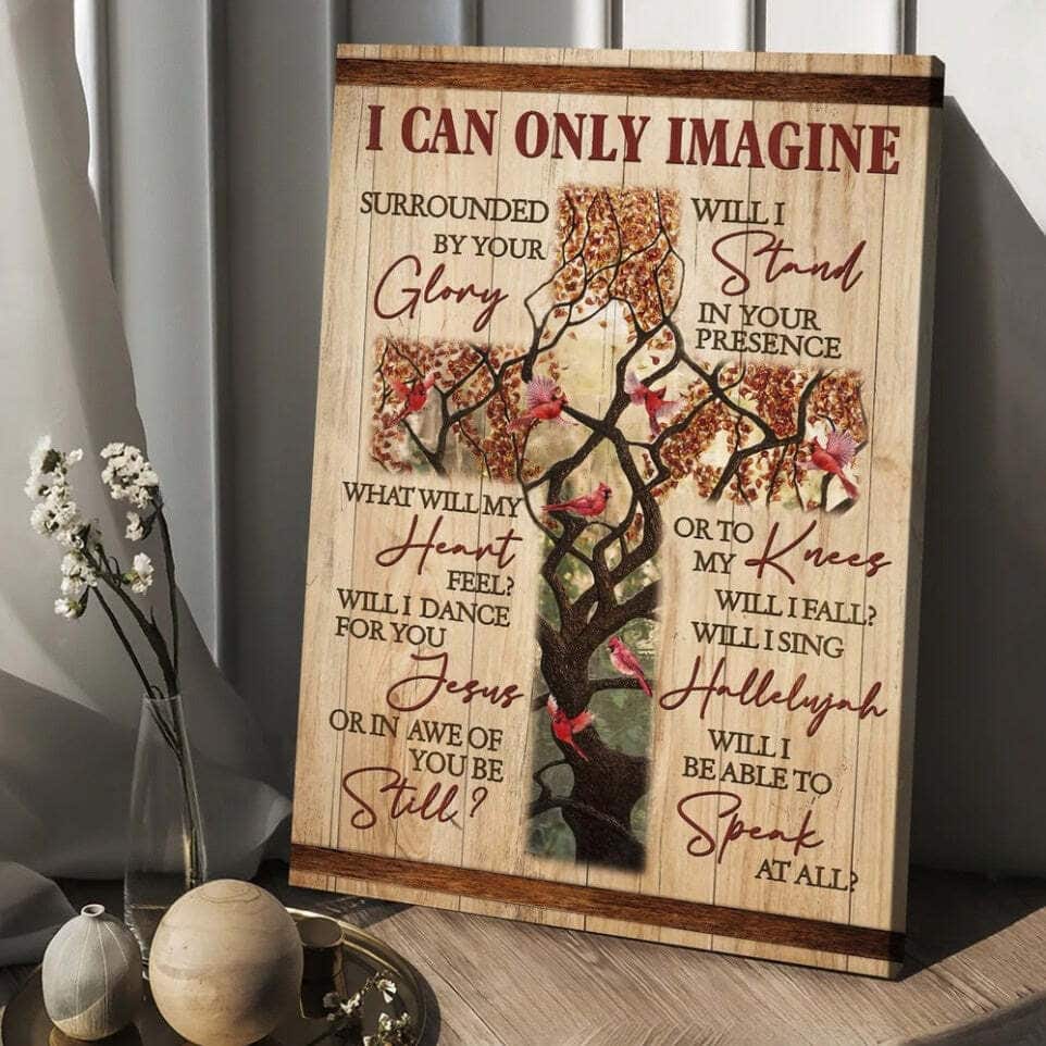 Cross Autumn Forest Cardinal I Can Only Imagine Canvas Print Cross Autumn Forest Cardinal I Can Only Imagine Canvas Print