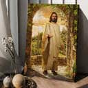 Cave Green Forest Walking With Jesus Canvas Print