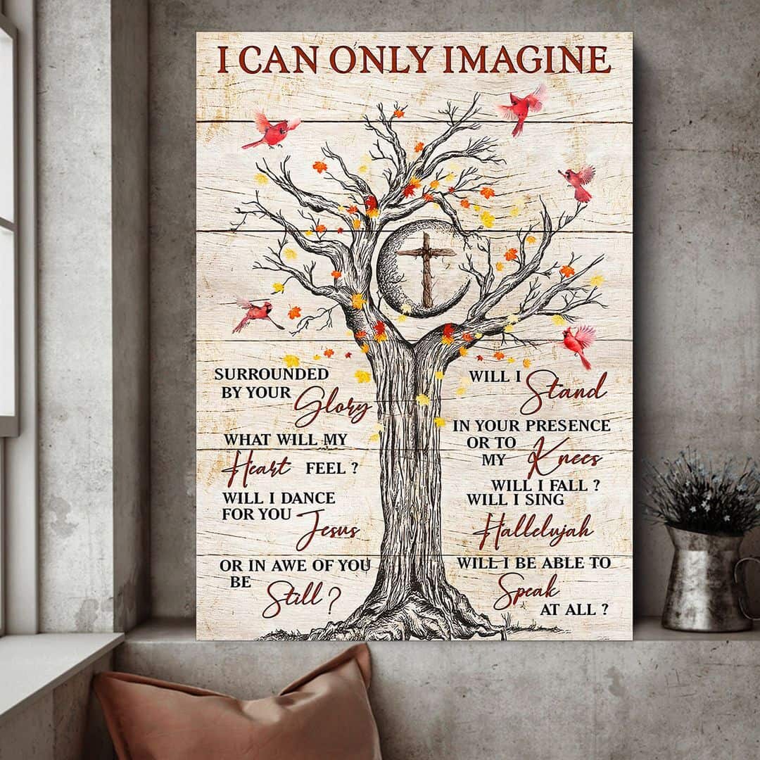 Cardinal Tree Jesus I Can Only Imagine Canvas Print Cardinal Tree Jesus I Can Only Imagine Canvas Print
