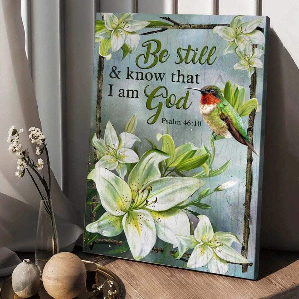 Lily Flower Be Still And Know That I Am God Canvas Print Lily Flower Be Still And Know That I Am God Canvas Print