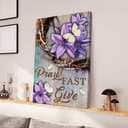 Christian Jesus Pray Fast Give Purple Flower Canvas Print Christian Jesus Pray Fast Give Purple Flower Canvas Print