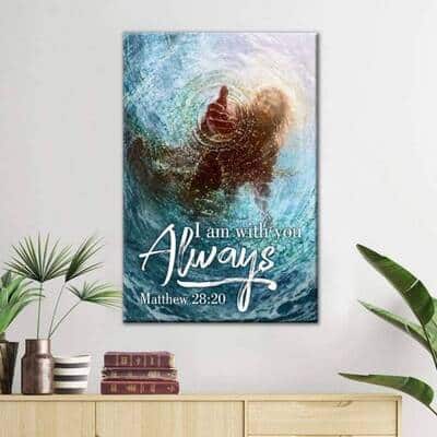 Christian Jesus I Am With You Always Canvas Print