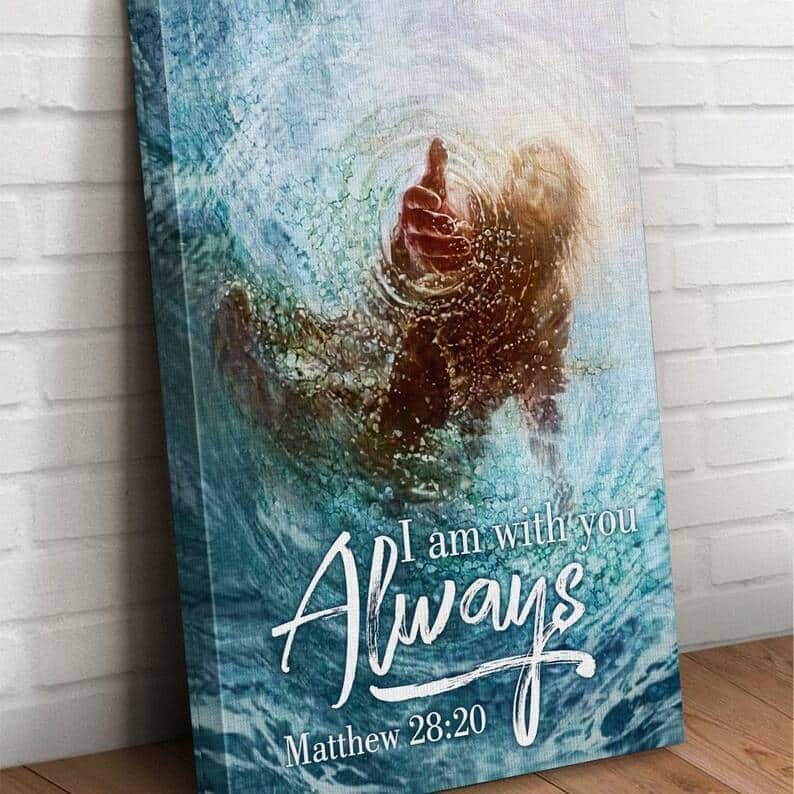 Christian Jesus I Am With You Always Canvas Print