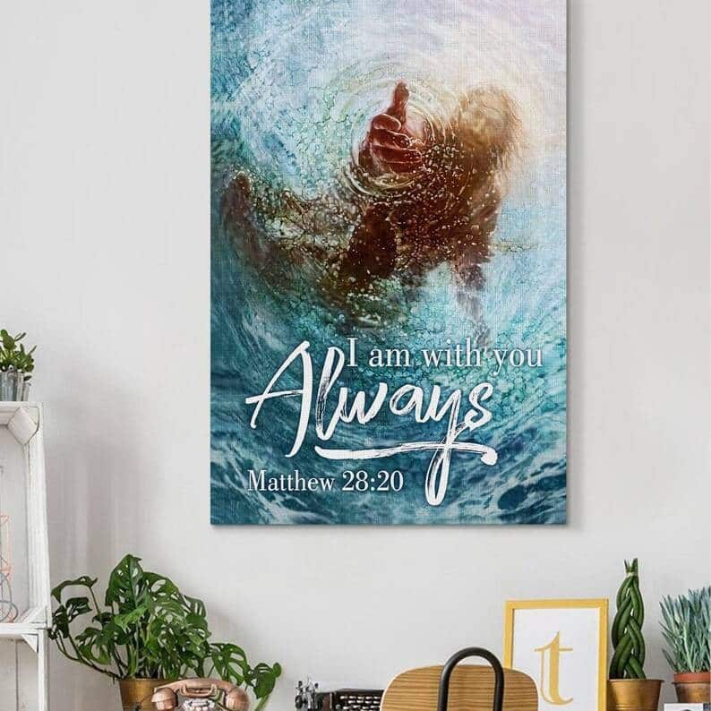 Christian Jesus I Am With You Always Canvas Print