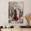 Christian Jesus Hugging Beautiful Girl Canvas Print