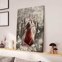 Christian Jesus Hugging Beautiful Girl Canvas Print Christian Jesus Hugging Beautiful Girl Canvas Print