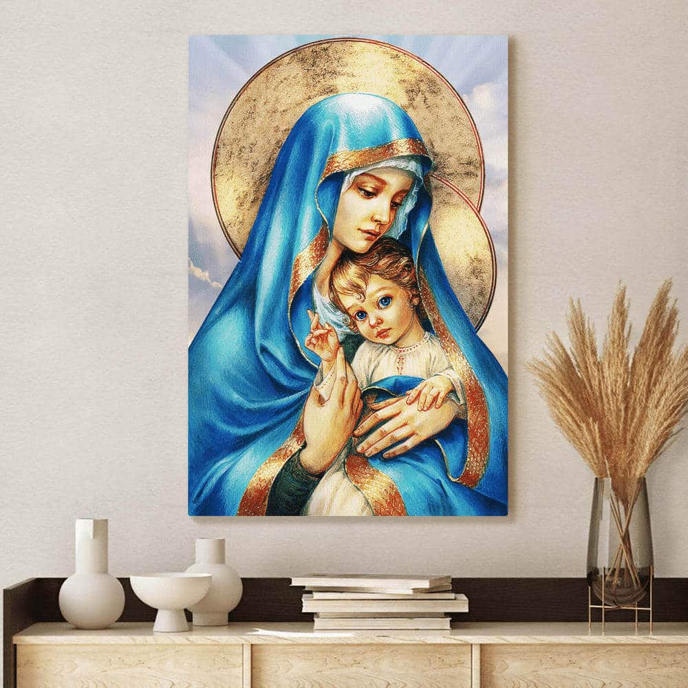 Christian Jesus And Virgin Mary Canvas Print Christian Jesus And Virgin Mary Canvas Print