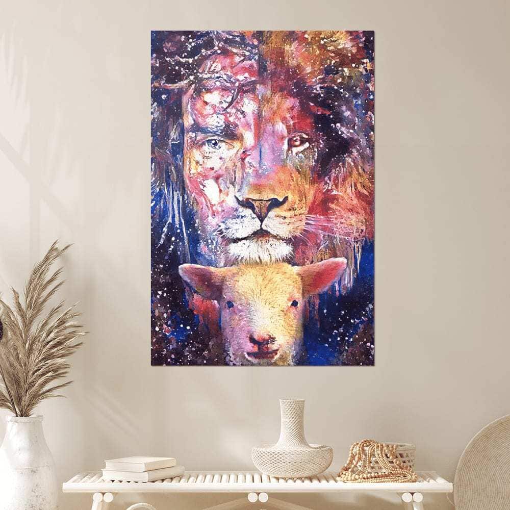 Christian Jesus And Lamb Canvas Print