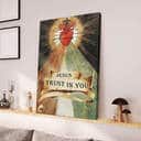 Christian Heart Jesus I Trust In You Canvas Print Christian Heart Jesus I Trust In You Canvas Print
