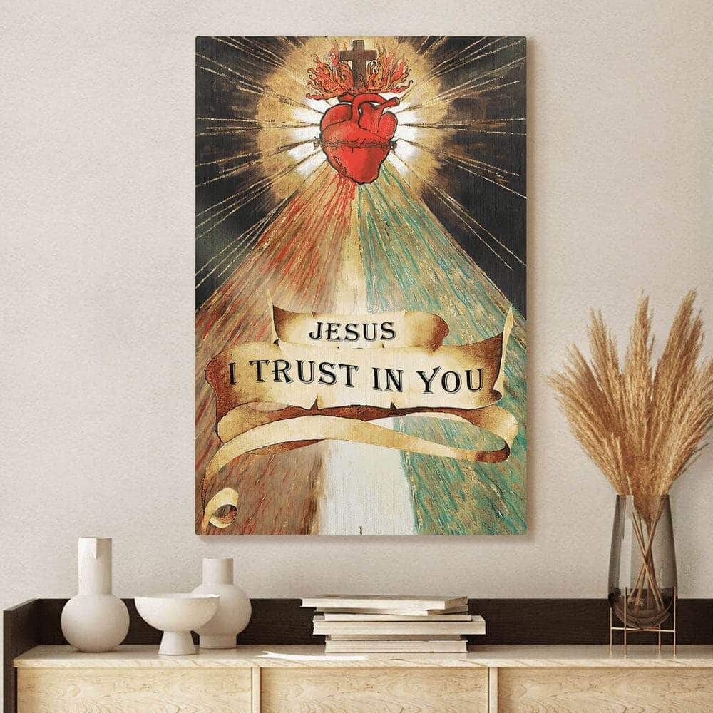 Christian Heart Jesus I Trust In You Canvas Print Christian Heart Jesus I Trust In You Canvas Print