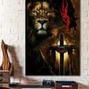 Lion Cross Christian Faith Canvas Print Lion Cross Christian Faith Canvas Print