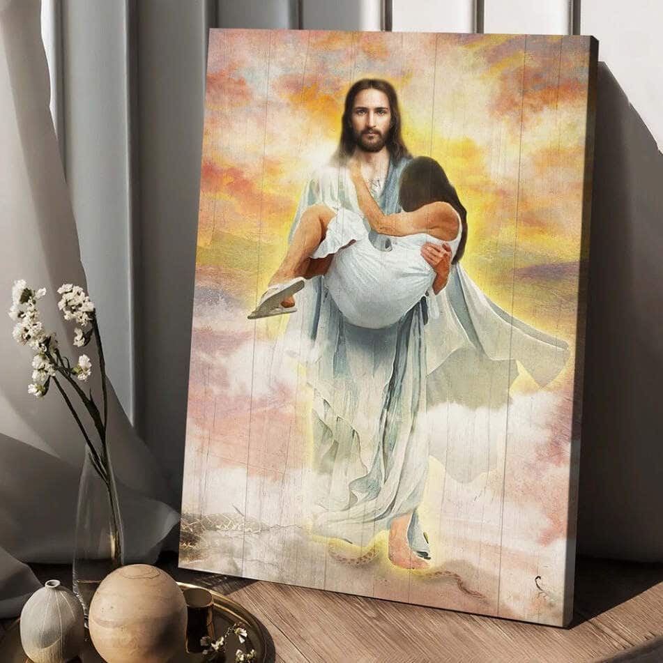 Jesus Way To Heaven Walking Canvas Print