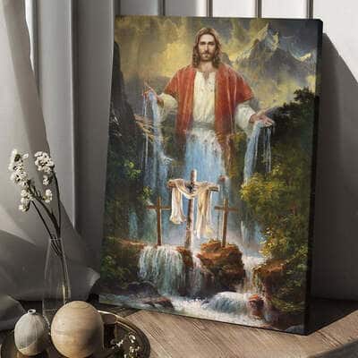 Jesus Beautiful Forest Canvas Print