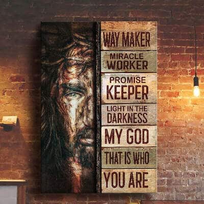Jesus Way Maker Miracle Worker Canvas Print