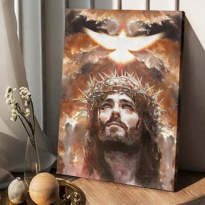 Jesus The Dove Of Peace Heaven's Light The Beautiful Sky Canvas Print