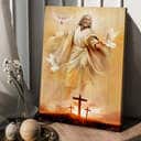 Jesus Pretty Dove Cross Canvas Print Jesus Pretty Dove Cross Canvas Print