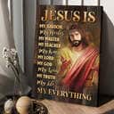 Jesus Is My Savior My Healer Canvas Print