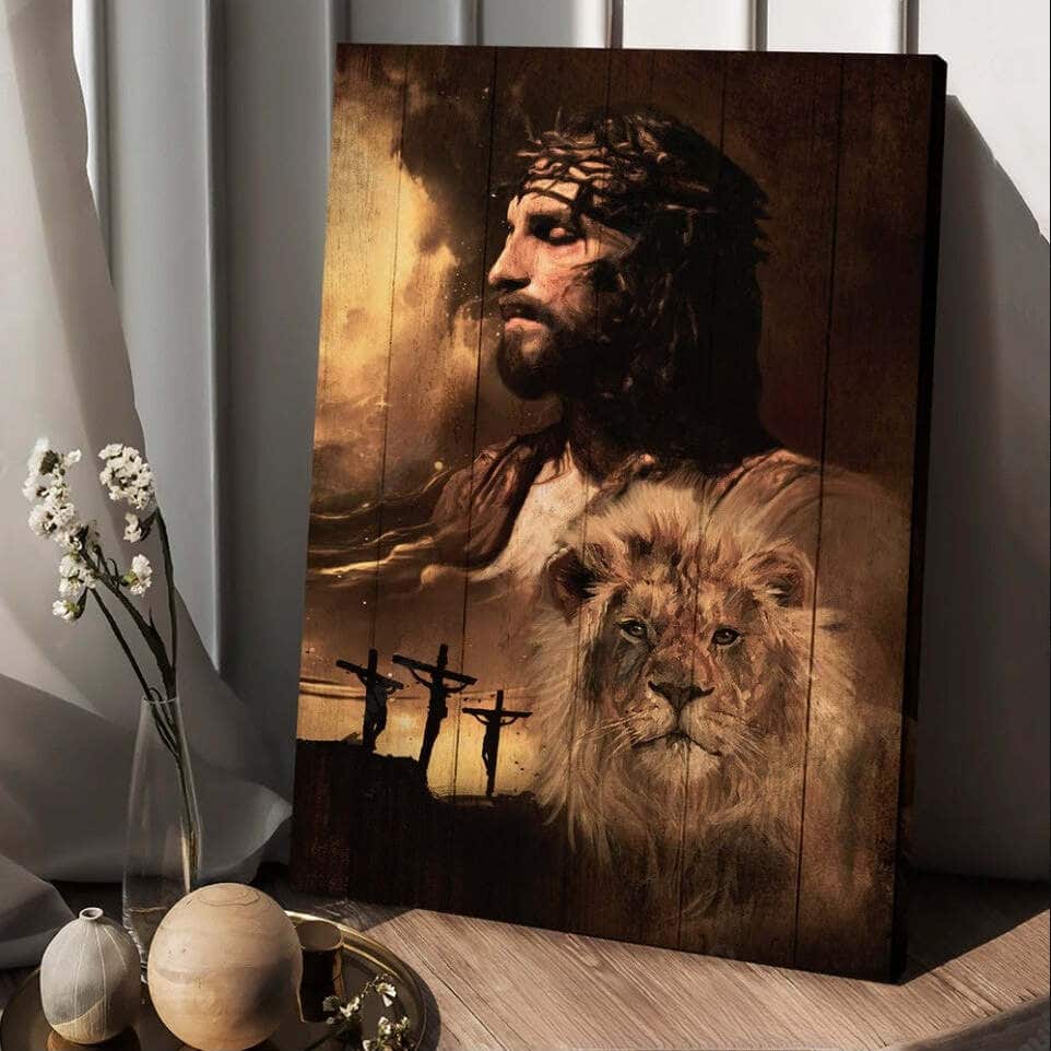 Lion Of Jesus The Sacrifice Of Jesus Canvas Print Lion Of Jesus The Sacrifice Of Jesus Canvas Print