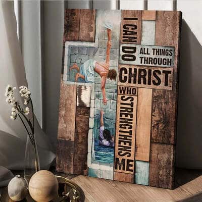 Jesus Take My Hand I Can Do All Things Canvas Print
