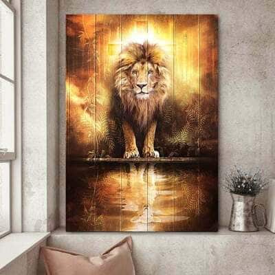 Jesus Lion And Lamb Christian Are Alway Strong Canvas Print