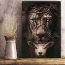 Jesus Lion And Sheep Canvas Print Jesus Lion And Sheep Canvas Print
