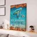 Christian Everyday Is A New Beginning Turtles Canvas Print