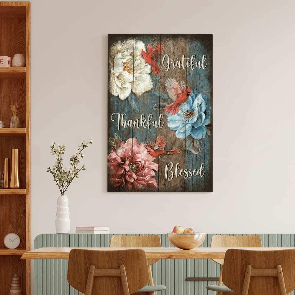 Christian Cardinal Grateful Thankful Blessed Jesus Canvas Print