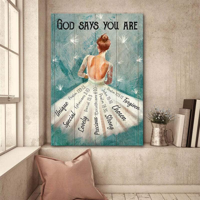 Christian Ballerina God Says You Are Canvas Print Christian Ballerina God Says You Are Canvas Print