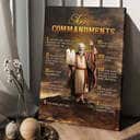 Ten Commandments Of God Canvas Print