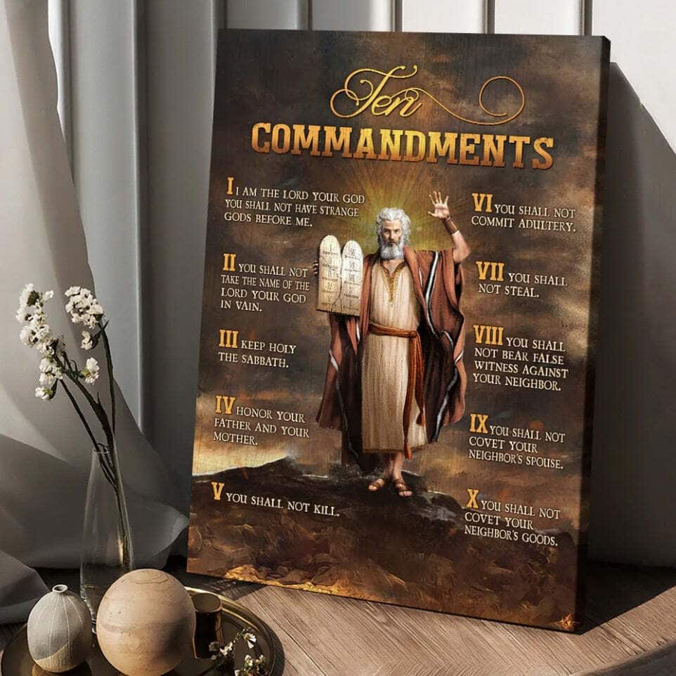Ten Commandments Of God Canvas Print Ten Commandments Of God Canvas Print