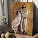 The Savior Jesus Hug In The Arms Of His Love Canvas Print
