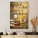 The Lord Lights Up My Darkness Jesus Canvas Print