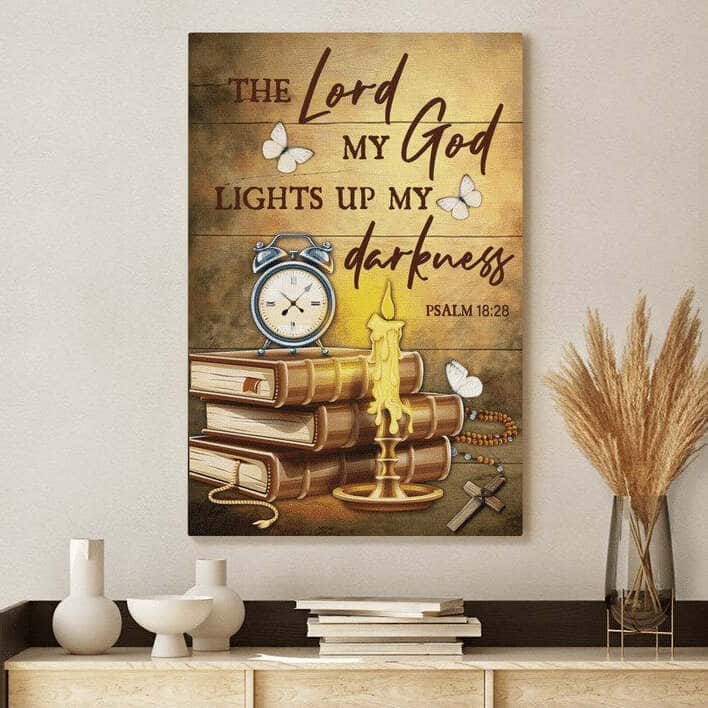 The Lord Lights Up My Darkness Jesus Canvas Print The Lord Lights Up My Darkness Jesus Canvas Print