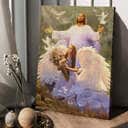 Little Angel Jesus Magic Forest Pray For Healing Canvas Print