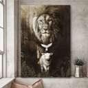 Lion Of Judah Lamb Of God Dove Canvas Print