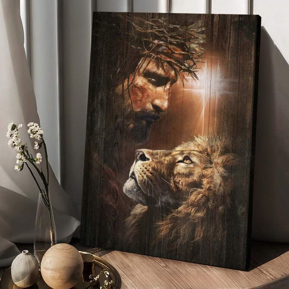 Christian Lion Of Judah God Gift For Love Ones Canvas Print