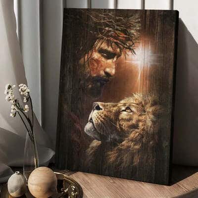 Christian Lion Of Judah God Gift For Love Ones Canvas Print
