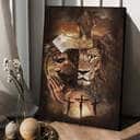Christian Lion Of Judah Face Of Jesus Canvas Print Christian Lion Of Judah Face Of Jesus Canvas Print