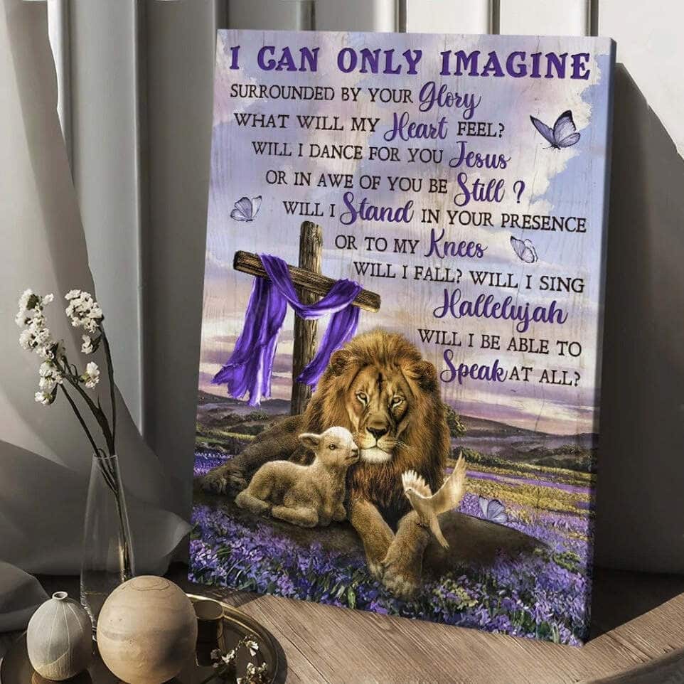 Lion Lavender Field Cross I Can Only Imagine Canvas Print Lion Lavender Field Cross I Can Only Imagine Canvas Print