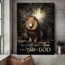 Lion I'm No Longer A Slave To Fear I Am A Child Of God Canvas Print